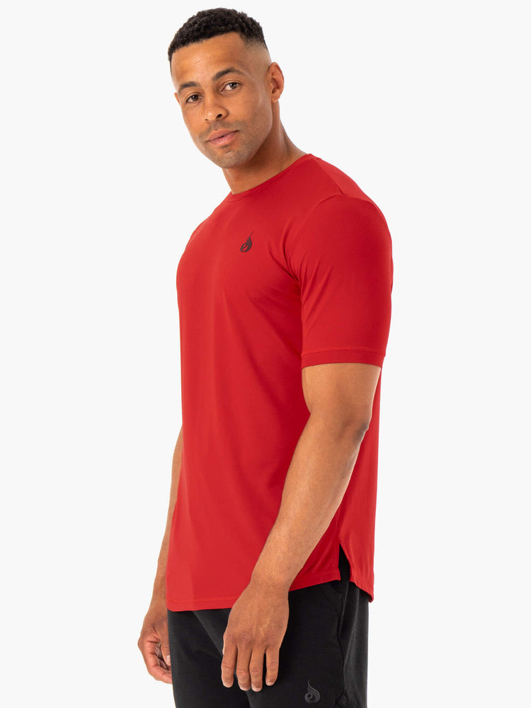 Camiseta Ryderwear Optimal Mesh Hombre Rojos | QCWLJ3962