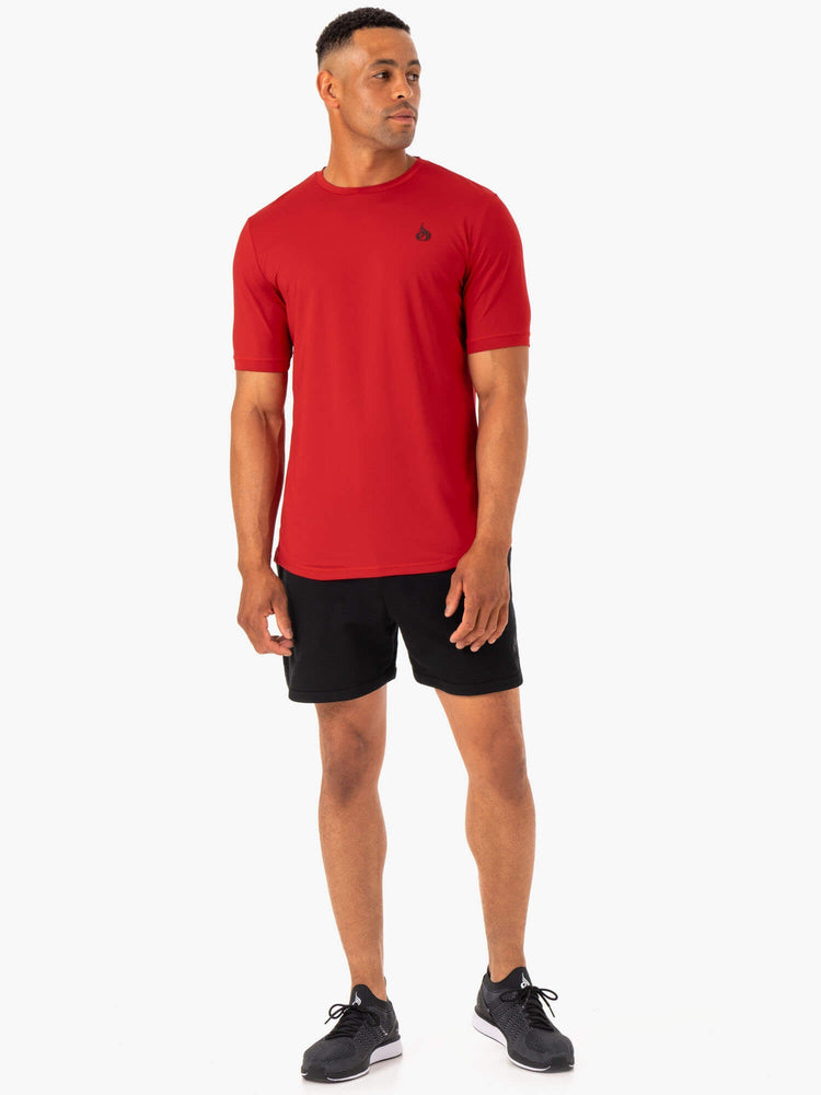 Camiseta Ryderwear Optimal Mesh Hombre Rojos | QCWLJ3962