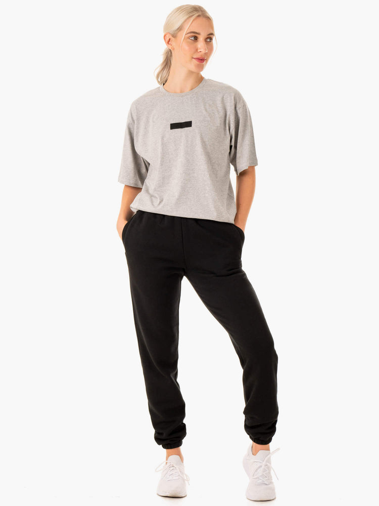 Camiseta Ryderwear Oversized Mujer Grises | KGLAJ5471