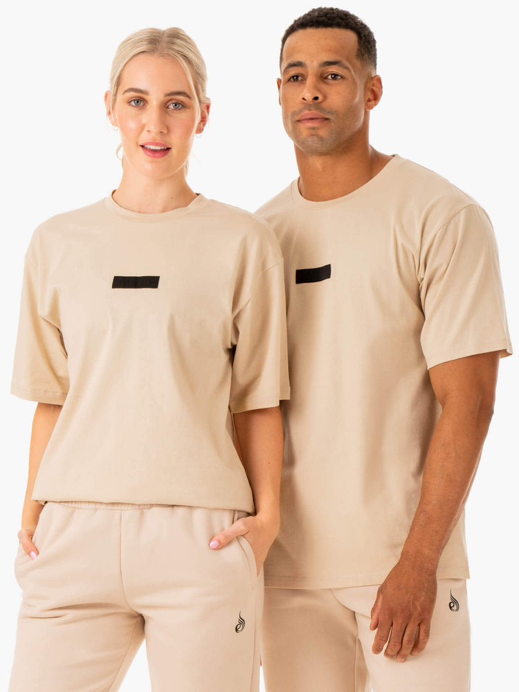 Camiseta Ryderwear Oversized Mujer Marrom | TJIDV4278