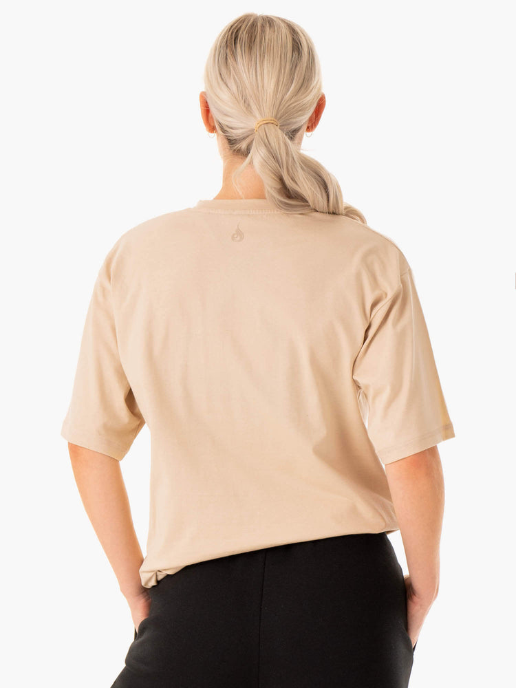 Camiseta Ryderwear Oversized Mujer Marrom | TJIDV4278