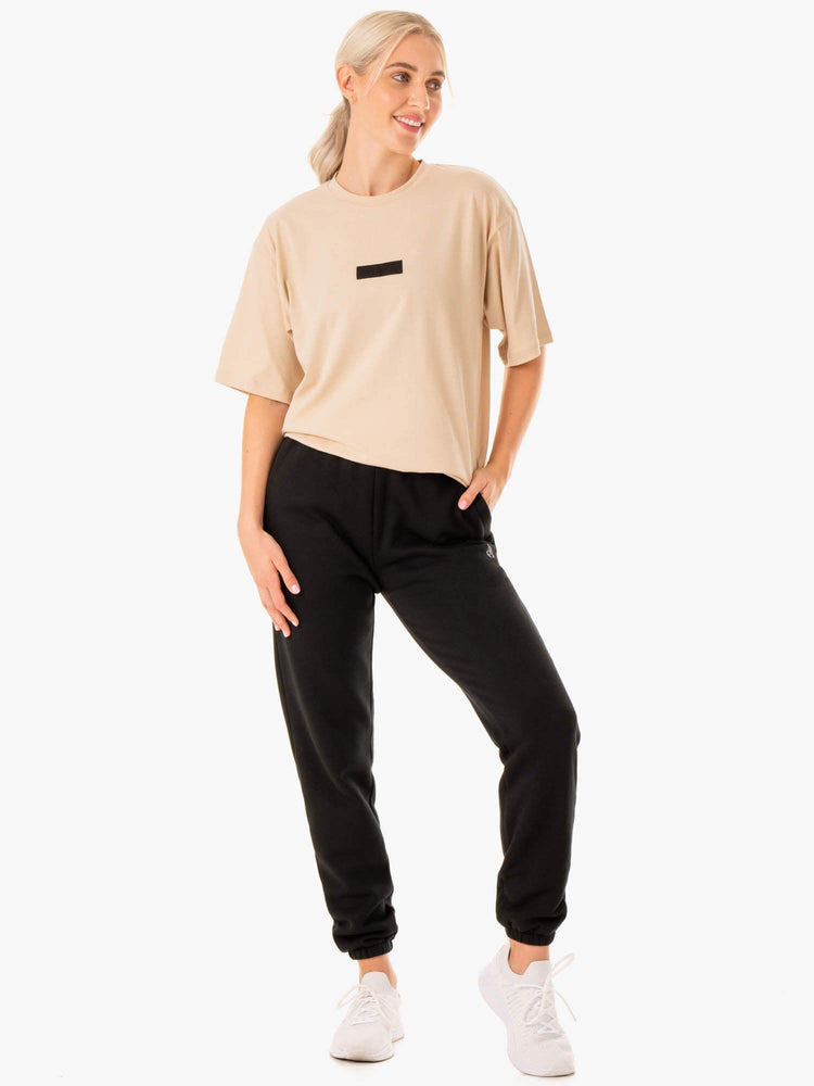 Camiseta Ryderwear Oversized Mujer Marrom | TJIDV4278
