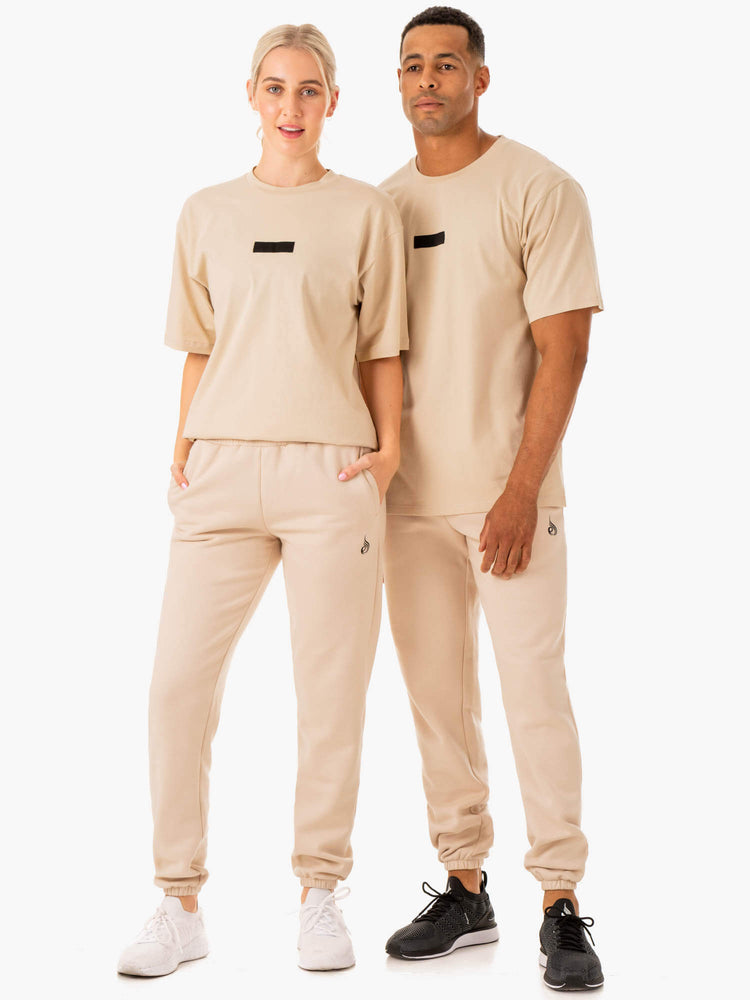 Camiseta Ryderwear Oversized Mujer Marrom | TJIDV4278