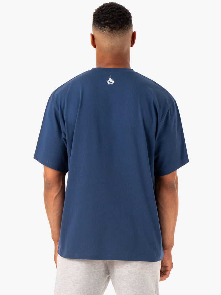 Camiseta Ryderwear Recharge Hombre Azules | PTCFI4017