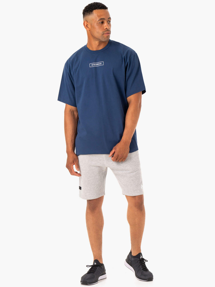 Camiseta Ryderwear Recharge Hombre Azules | PTCFI4017