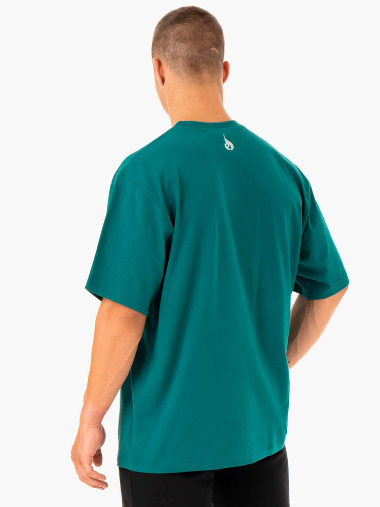 Camiseta Ryderwear Recharge Hombre Turquesa | OVHAQ4582