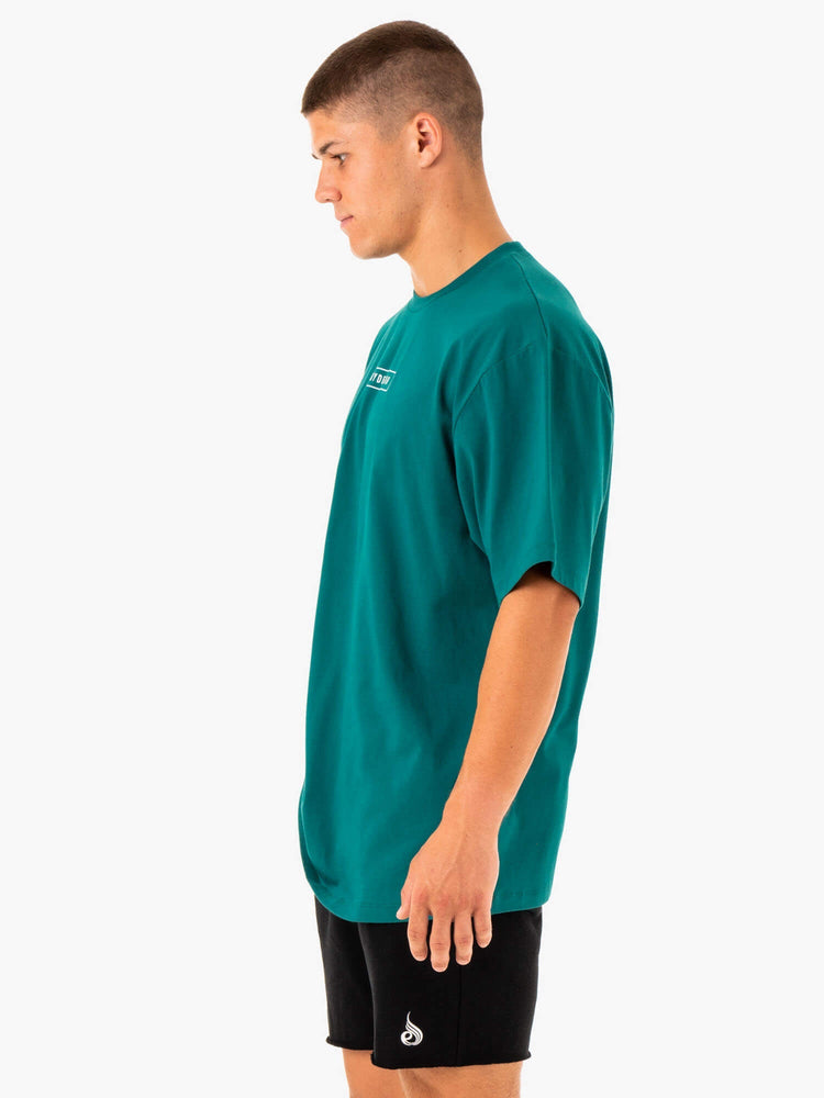 Camiseta Ryderwear Recharge Hombre Turquesa | OVHAQ4582