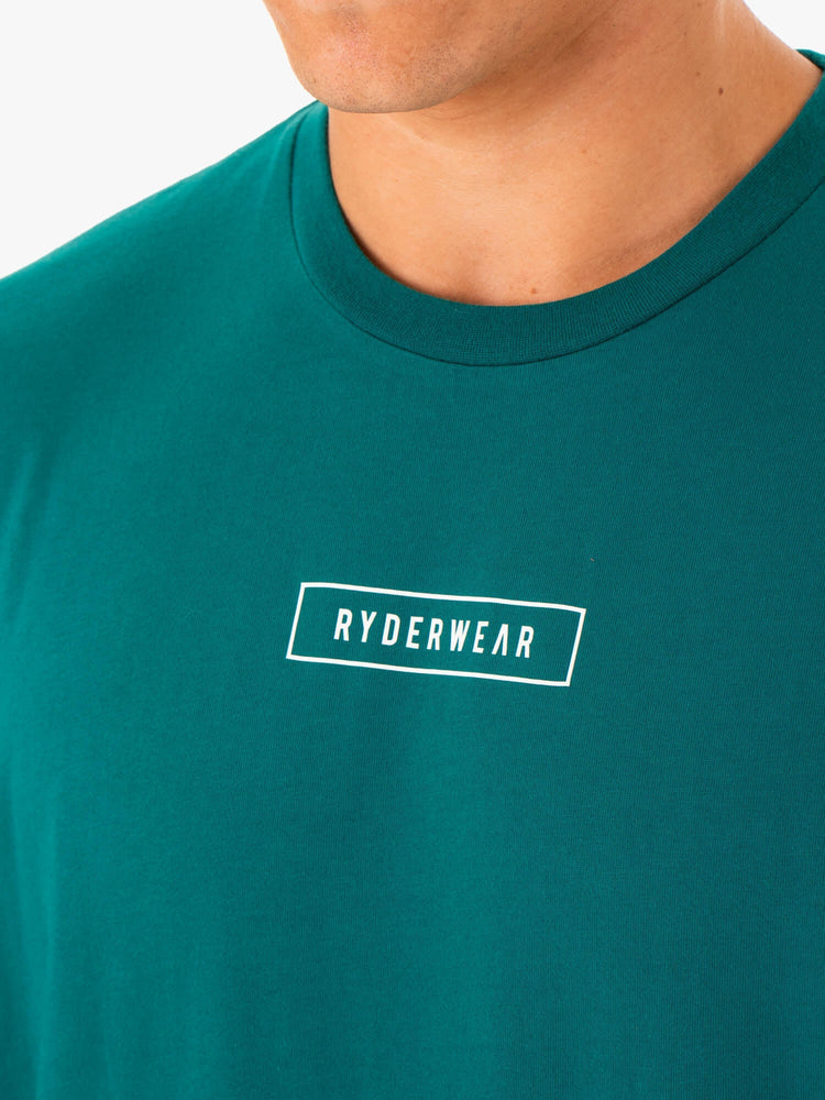 Camiseta Ryderwear Recharge Hombre Turquesa | OVHAQ4582