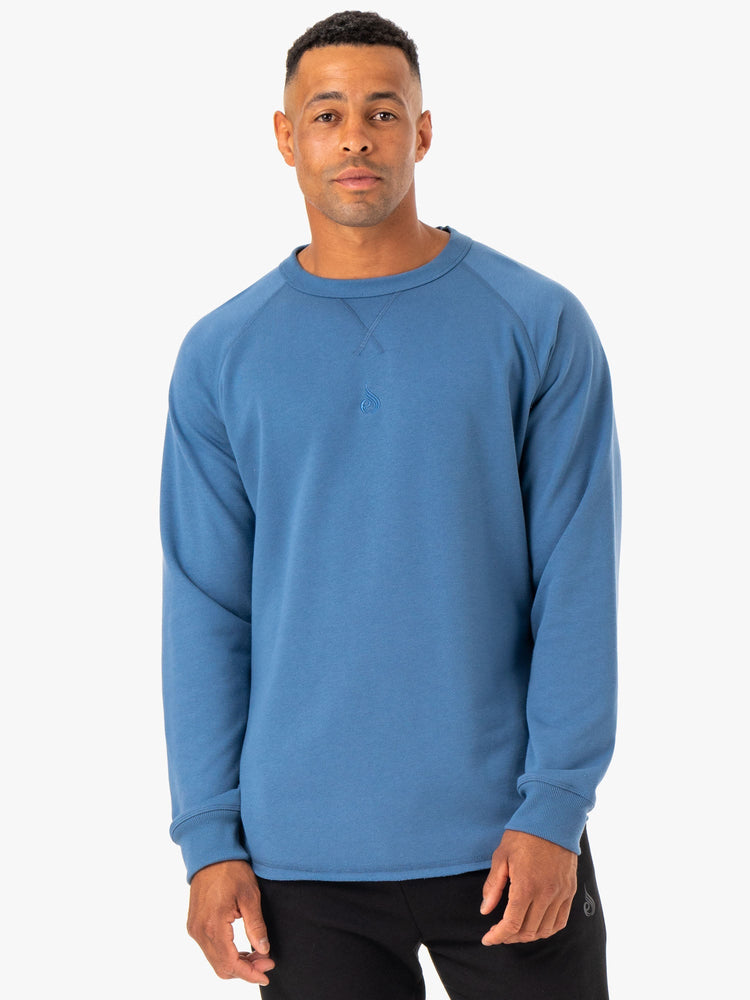 Camiseta Ryderwear Restore Crew Neck Hombre Azules | PDCUN0632