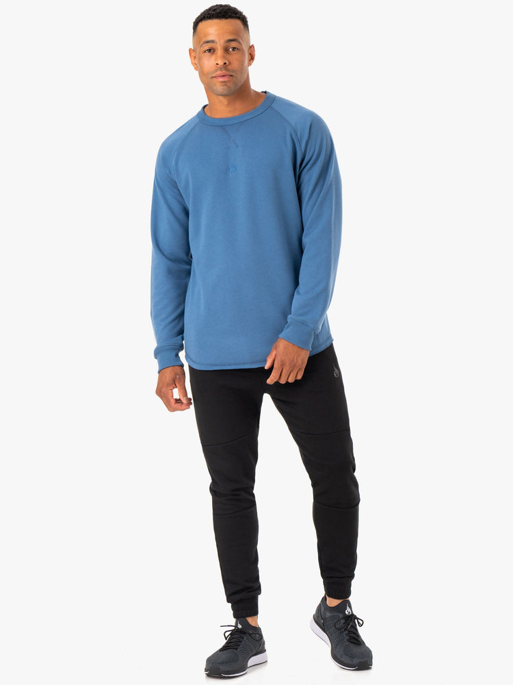 Camiseta Ryderwear Restore Crew Neck Hombre Azules | PDCUN0632