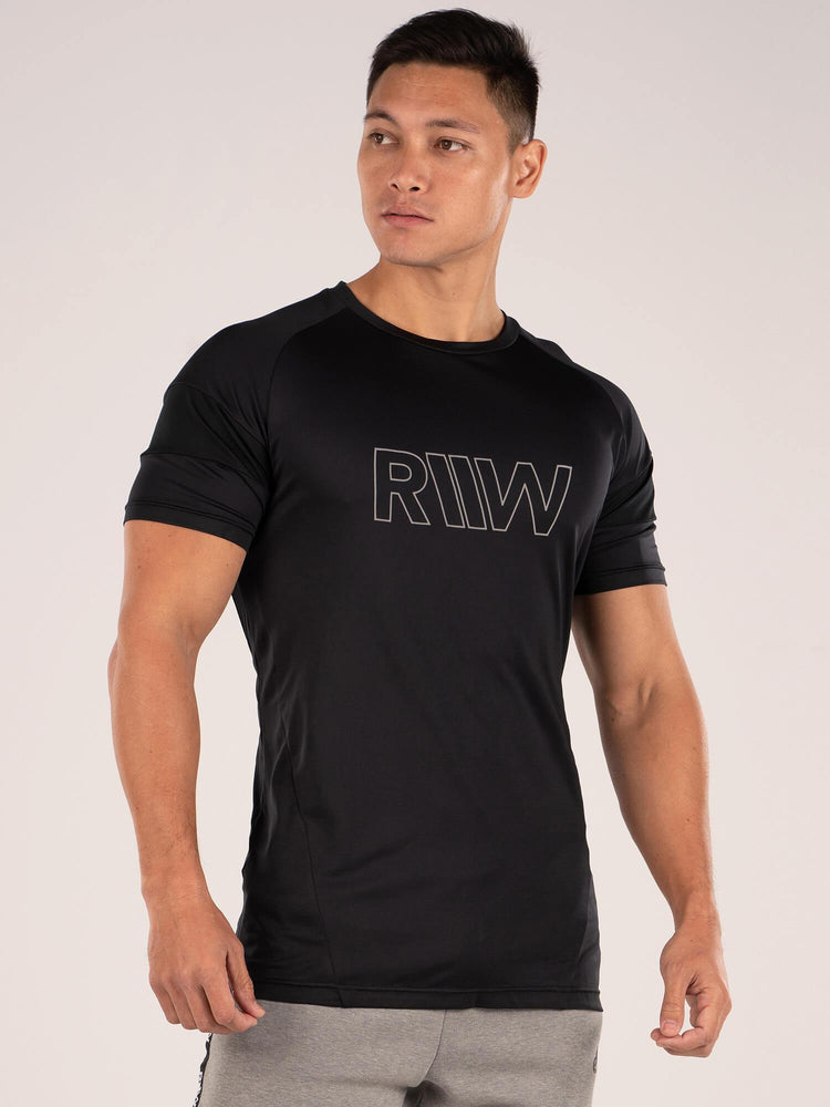 Camiseta Ryderwear Shield Hombre Negros | YPSEZ0541