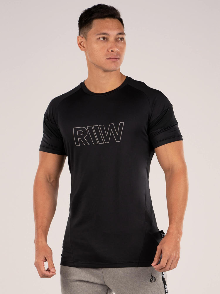 Camiseta Ryderwear Shield Hombre Negros | YPSEZ0541
