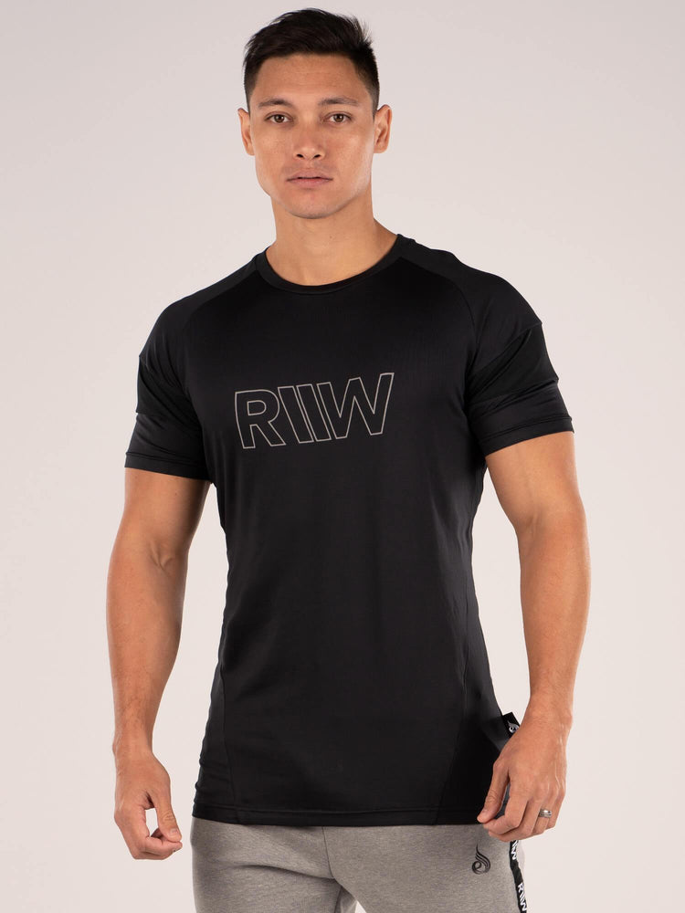 Camiseta Ryderwear Shield Hombre Negros | YPSEZ0541