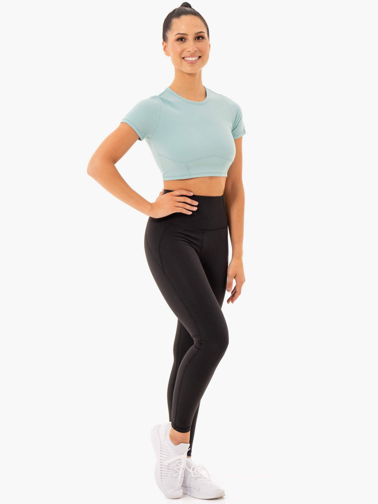 Camiseta Ryderwear Sola Fitted Mujer Azules | ONDLX0312