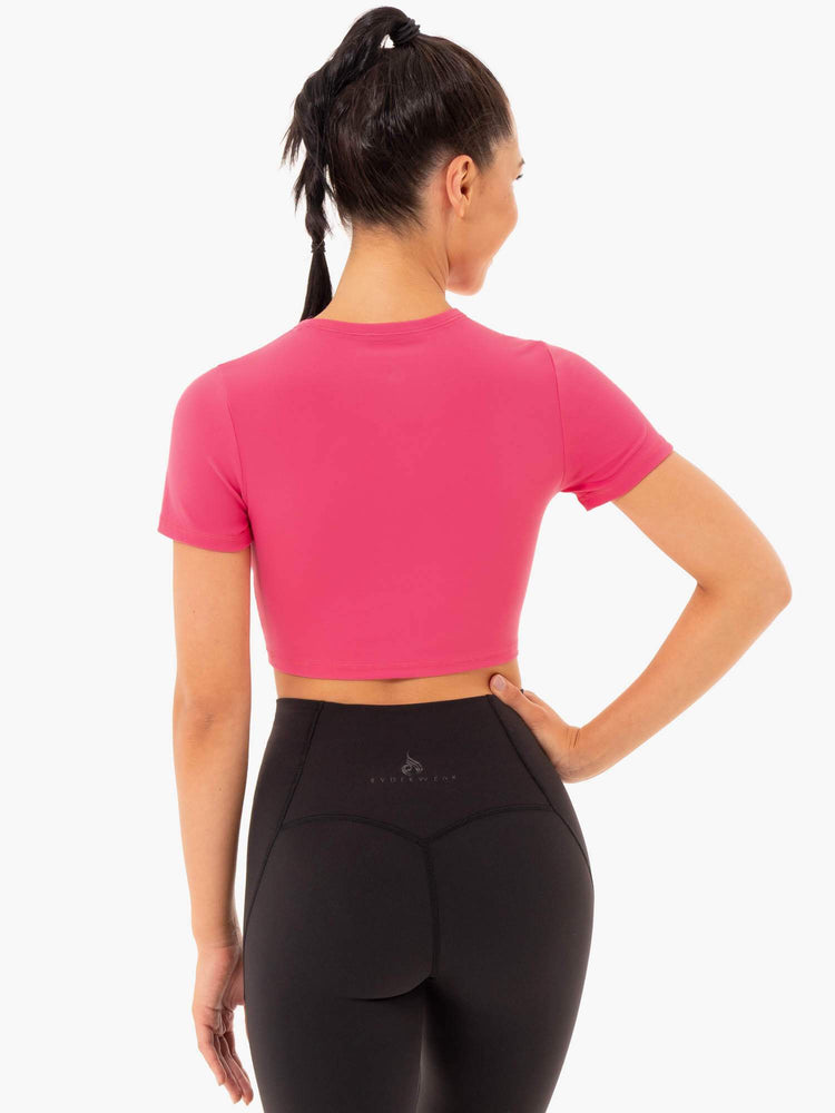 Camiseta Ryderwear Sola Fitted Mujer Rosas | DAWRC8430