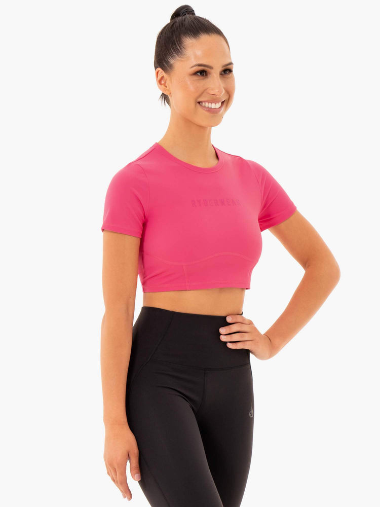 Camiseta Ryderwear Sola Fitted Mujer Rosas | DAWRC8430