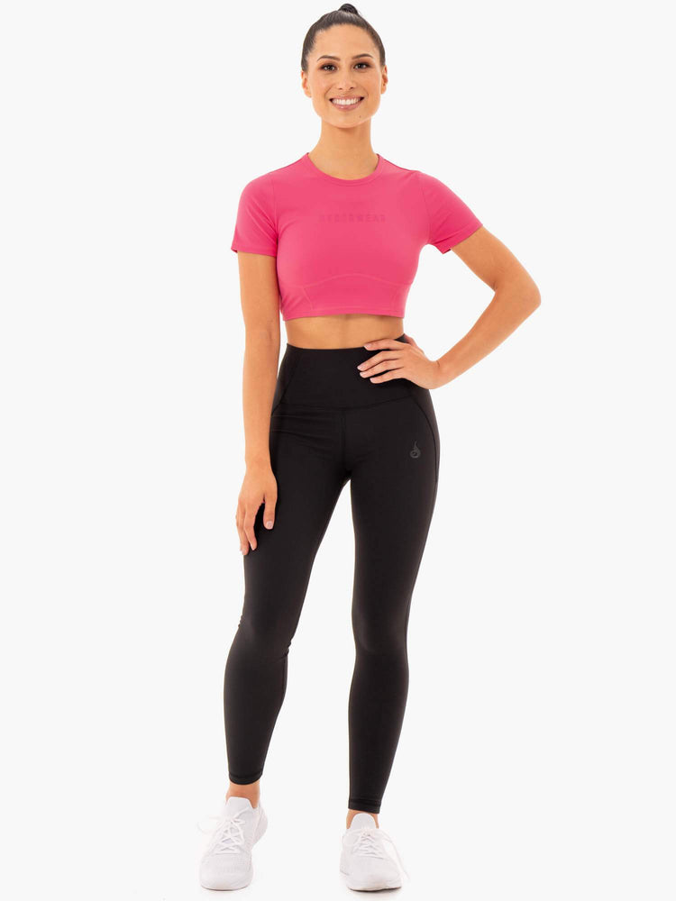 Camiseta Ryderwear Sola Fitted Mujer Rosas | DAWRC8430