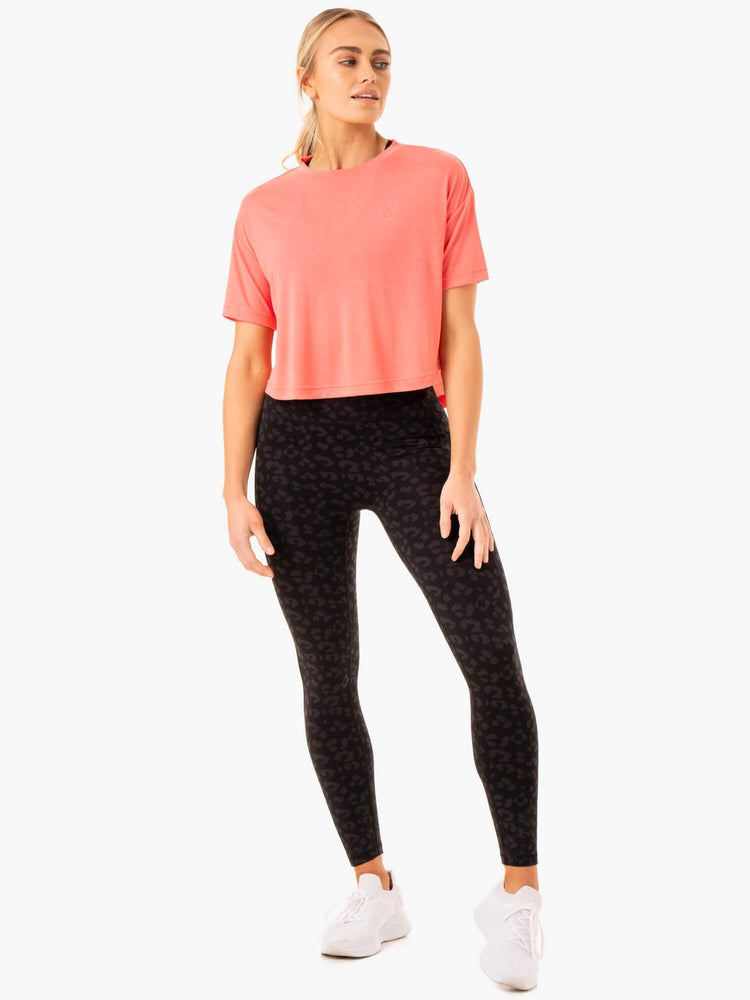 Camiseta Ryderwear Ultra Scoop Mujer Coral | TYCJL0542