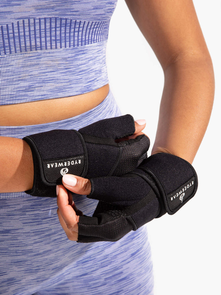 Guantes Ryderwear Wrap Lifting Hombre Negros | ADBGY1864