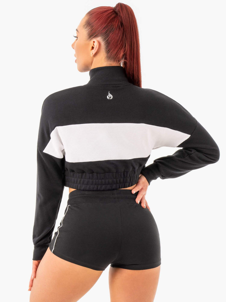 Jerséis Ryderwear Cropped Pista Mujer Negros | OPBCQ9261