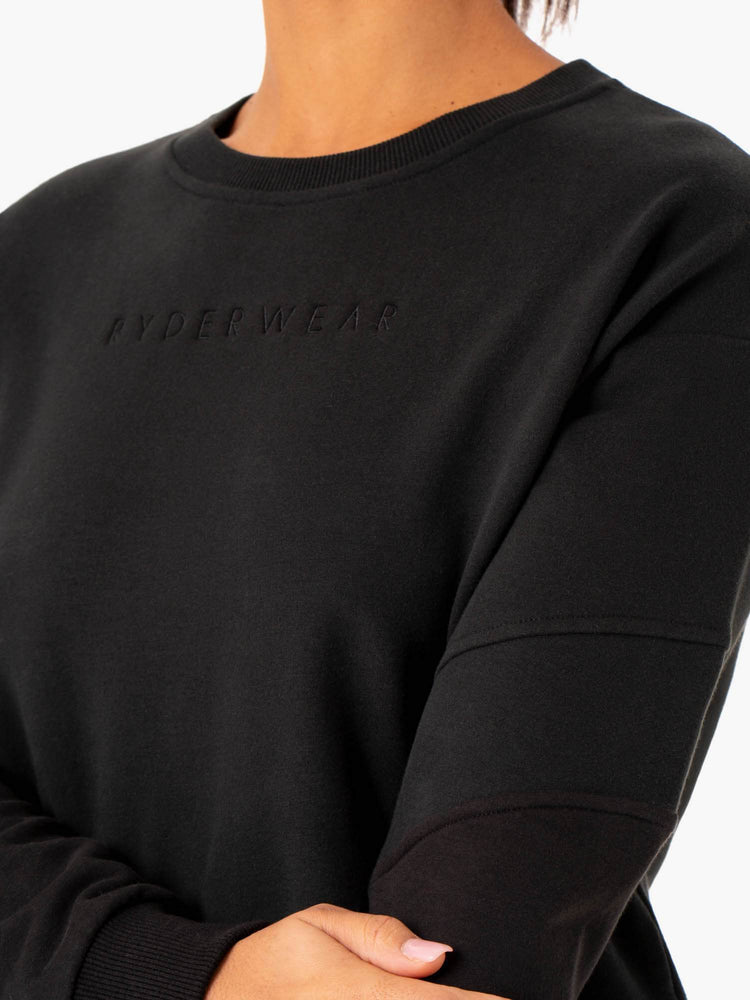 Jerséis Ryderwear Híbrido Pullover Mujer Negros | YNRWJ5134