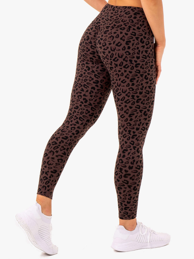 Leggins Ryderwear Adapt High Waisted Scrunch Mujer Chocolate | BASGF1895