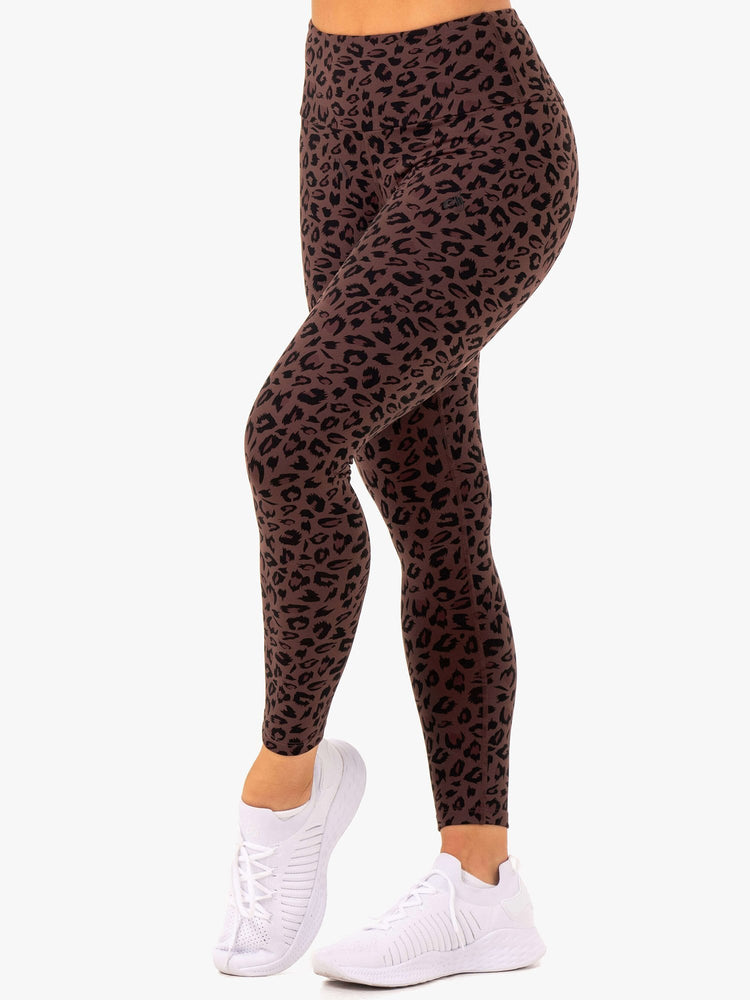 Leggins Ryderwear Adapt High Waisted Scrunch Mujer Chocolate | BASGF1895