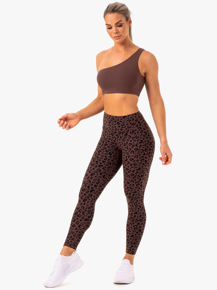 Leggins Ryderwear Adapt High Waisted Scrunch Mujer Chocolate | BASGF1895