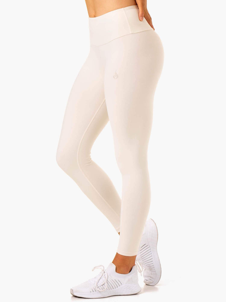 Leggins Ryderwear Adapt High Waisted Scrunch Mujer Blancos | PIWZY9605
