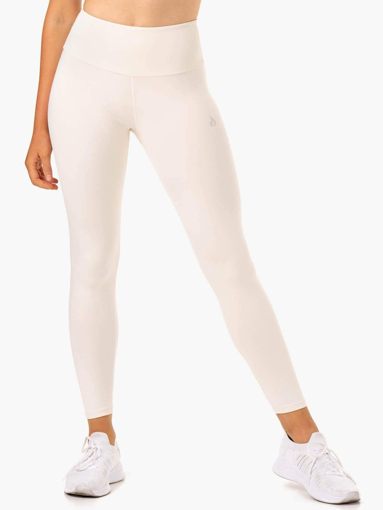 Leggins Ryderwear Adapt High Waisted Scrunch Mujer Blancos | PIWZY9605