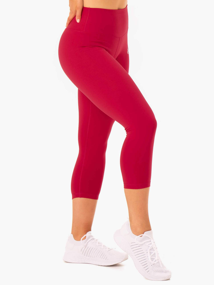 Leggins Ryderwear Base 7/8 High Waisted Mujer Rojos | LQDAZ6542