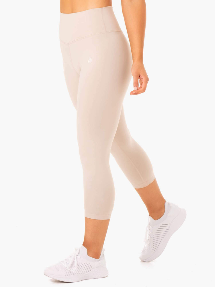 Leggins Ryderwear Base 7/8 High Waisted Mujer Marrom Claro | NQDPE6398