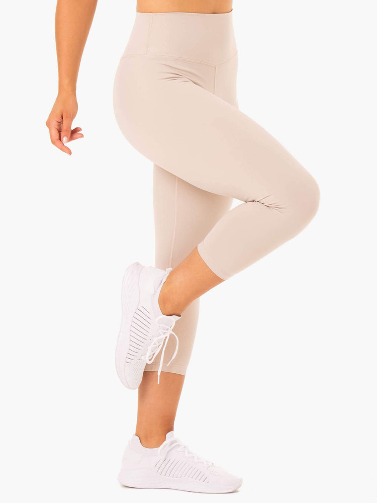 Leggins Ryderwear Base 7/8 High Waisted Mujer Marrom Claro | NQDPE6398