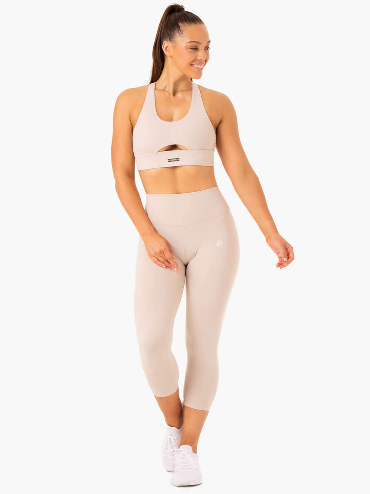 Leggins Ryderwear Base 7/8 High Waisted Mujer Marrom Claro | NQDPE6398