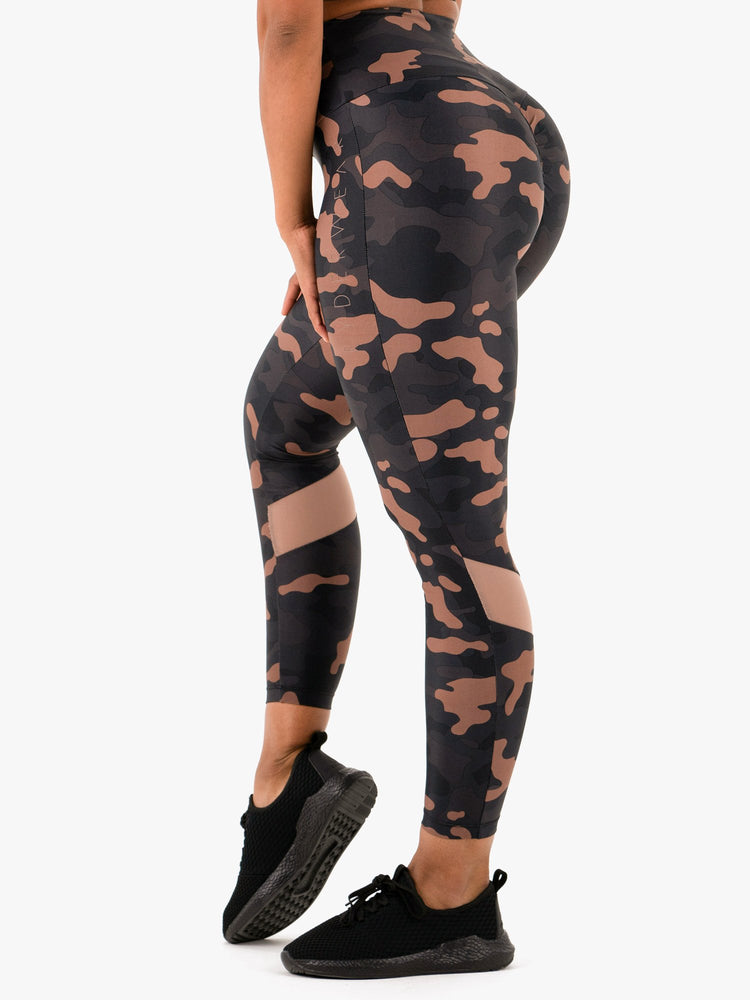 Leggins Ryderwear Camo Scrunch Bum Mujer Negros | WNHPS6342