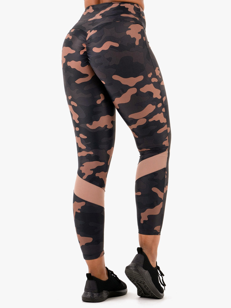 Leggins Ryderwear Camo Scrunch Bum Mujer Negros | WNHPS6342
