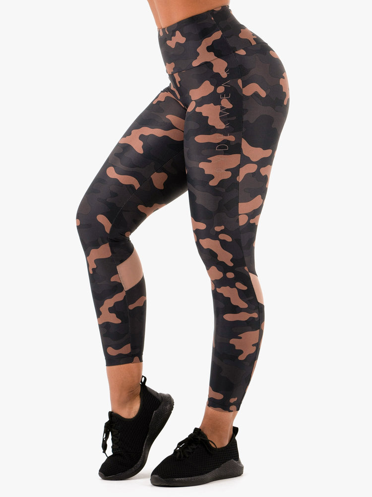 Leggins Ryderwear Camo Scrunch Bum Mujer Negros | WNHPS6342