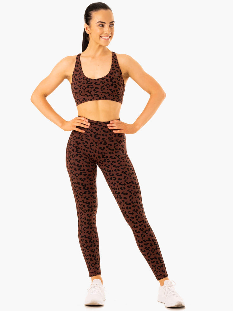 Leggins Ryderwear Evolution High Waisted Scrunch Mujer Chocolate | SVCGR3492