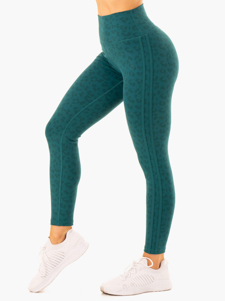 Leggins Ryderwear Evolution High Waisted Scrunch Mujer Turquesa | VKIWX2374