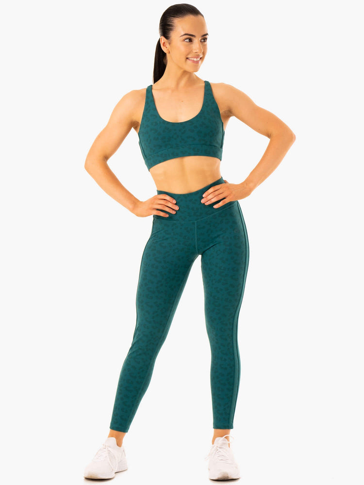 Leggins Ryderwear Evolution High Waisted Scrunch Mujer Turquesa | VKIWX2374