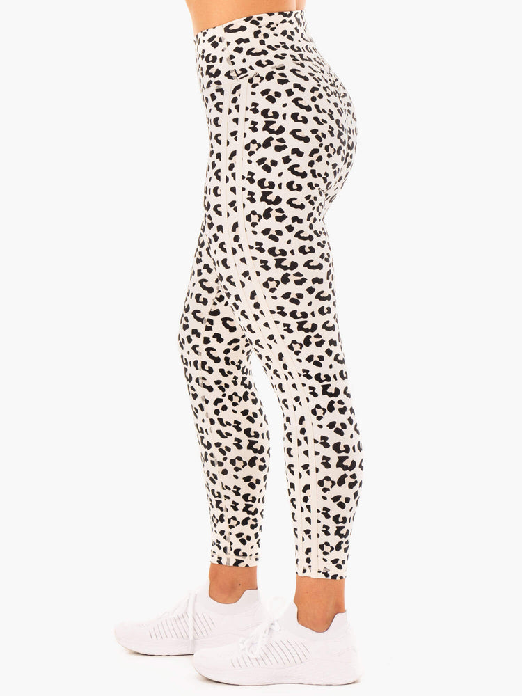 Leggins Ryderwear Evolution High Waisted Scrunch Mujer Leopardo | WFQXB0137