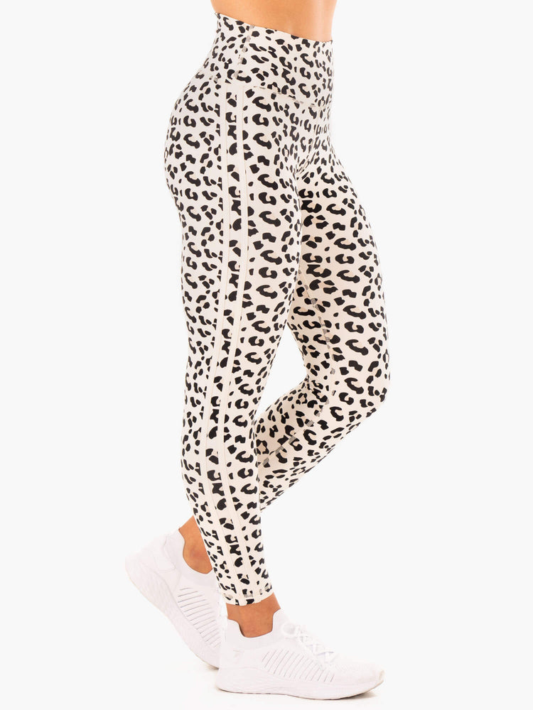 Leggins Ryderwear Evolution High Waisted Scrunch Mujer Leopardo | WFQXB0137