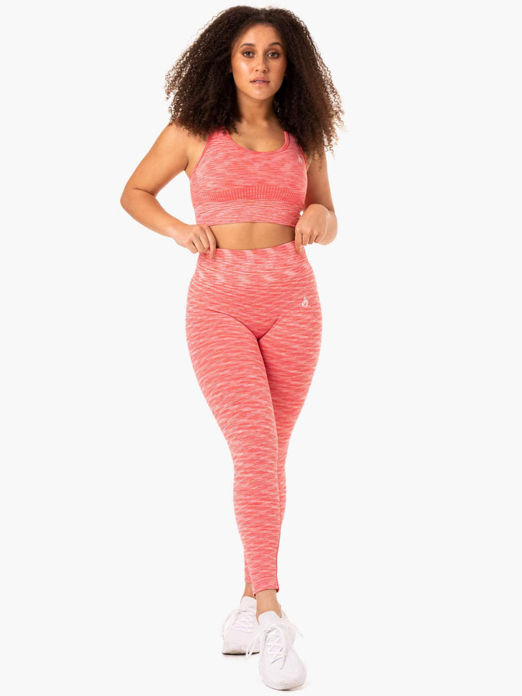 Leggins Ryderwear Evolve Seamless High Waisted Mujer Coral | TUHQK3075