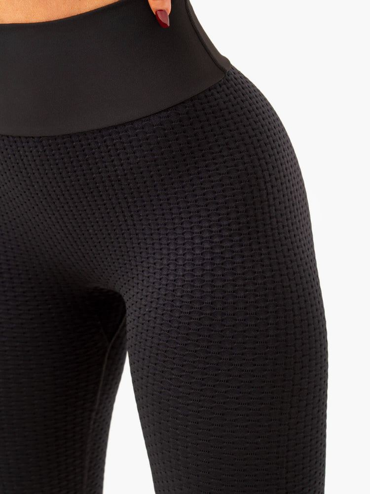 Leggins Ryderwear Honeycomb Scrunch Seamless Mujer Negros | WSMXN4653