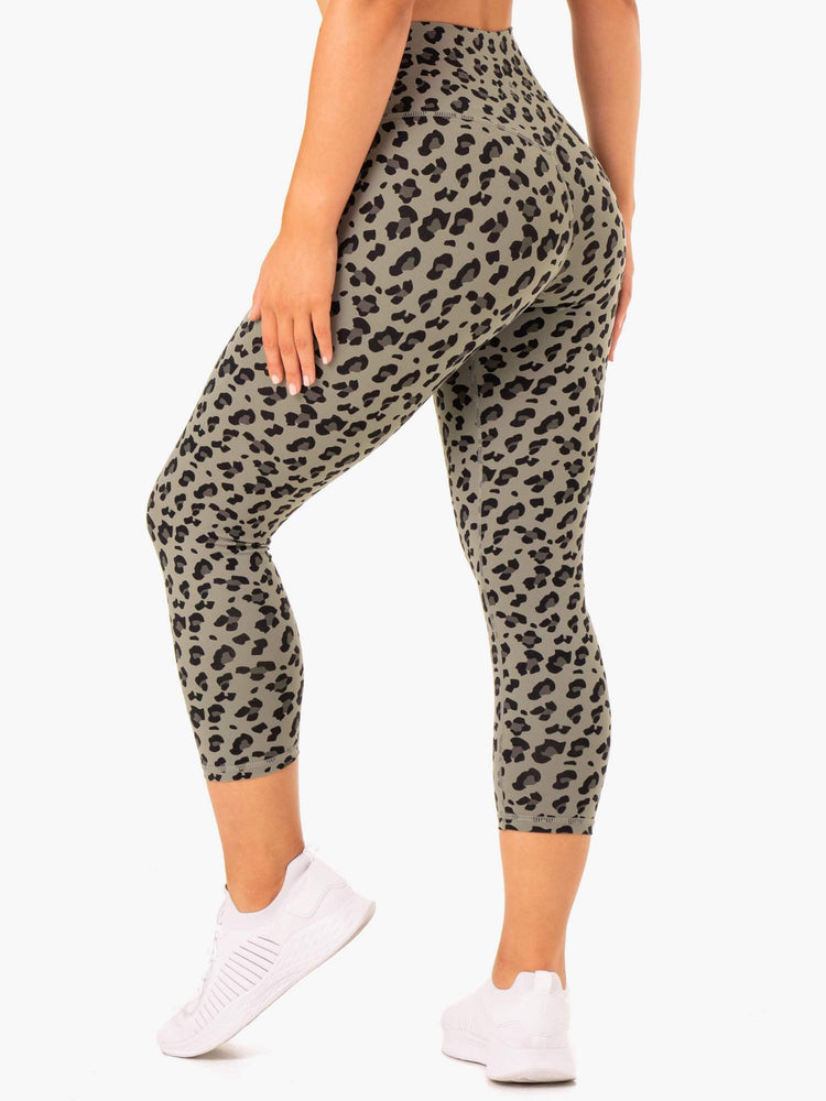 Leggins Ryderwear Híbrido 7/8 Mujer Kaki | IREAH8614
