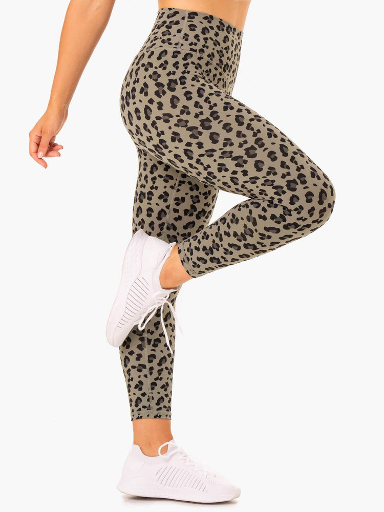 Leggins Ryderwear Híbrido Full Length Mujer Kaki | CTIQF8901