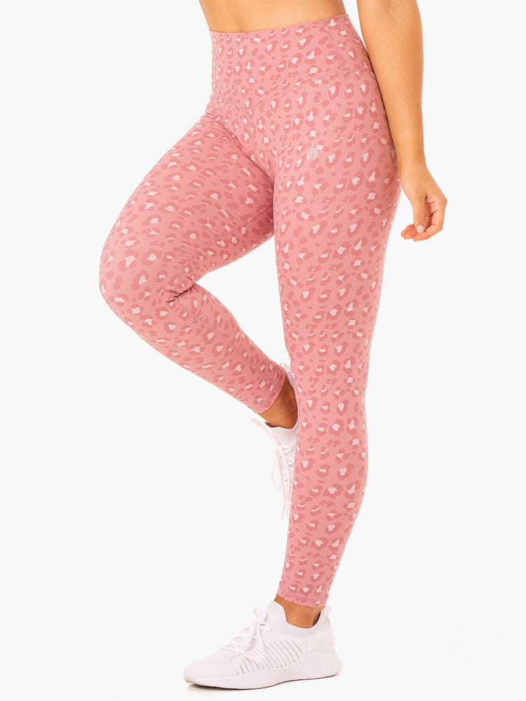 Leggins Ryderwear Híbrido Full Length Mujer Rosas | JCBPF3294