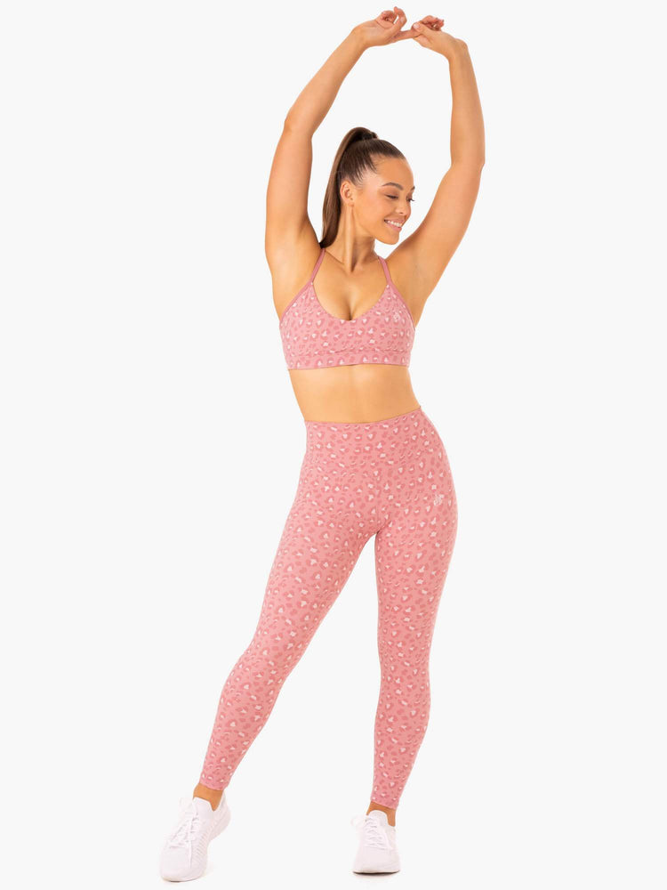 Leggins Ryderwear Híbrido Full Length Mujer Rosas | JCBPF3294