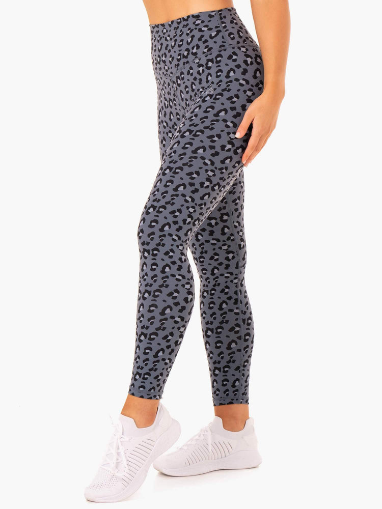 Leggins Ryderwear Híbrido Full Length Mujer Leopardo | PVUGI5631