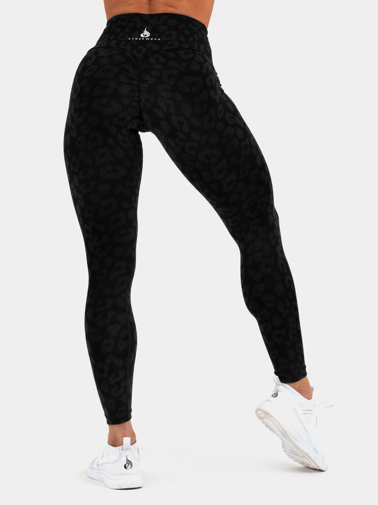 Leggins Ryderwear Instinct Scrunch Bum Mujer Negros | DQXKM3402